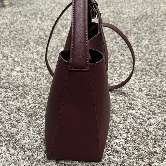 Mango Deep Burgundy Shopper Bag - Picture 4 of 6